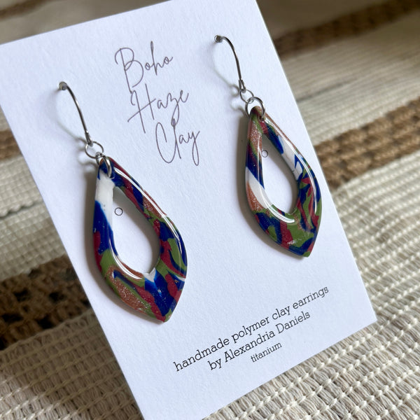 Teardrop Dangles - Marble Royale