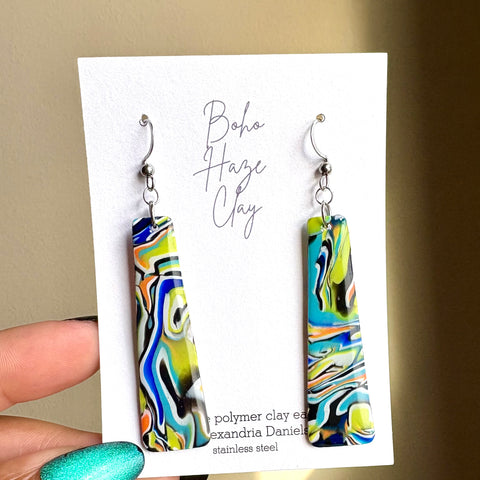 Neon Tide Elongated Dangles