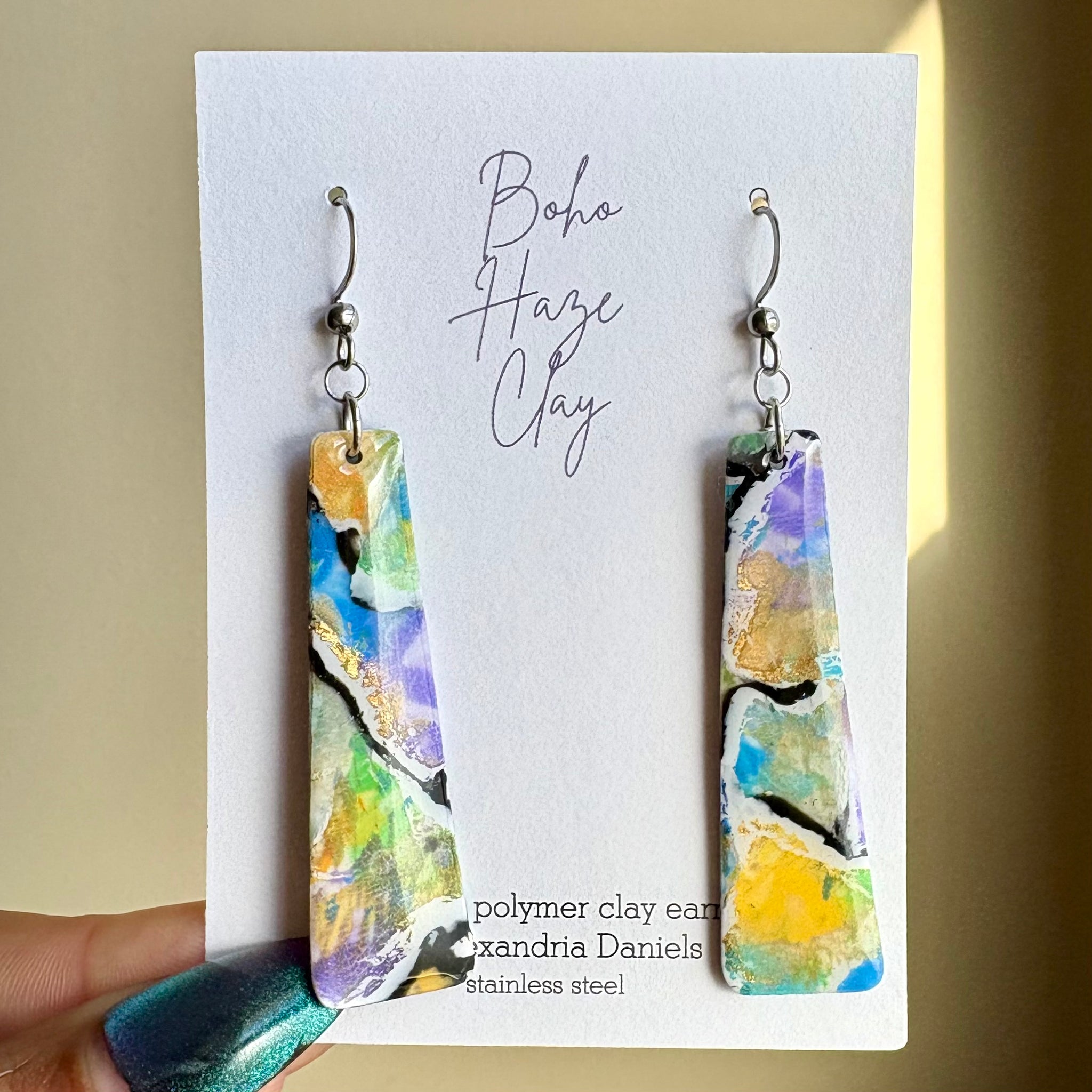Watercolor Elongated Dangles