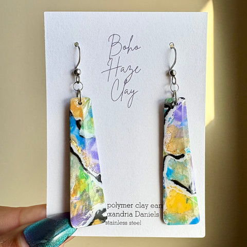 Watercolor Elongated Dangles